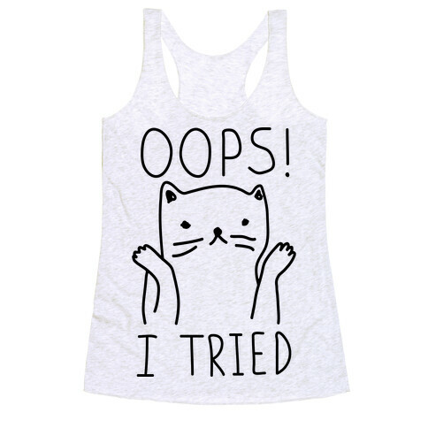 Oops I Tried Cat Racerback Tank Top