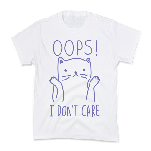 Oops I Don't Care Cat Kids T-Shirt