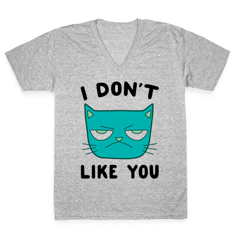 I Don't Like You V-Neck Tee Shirt