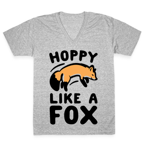 Hoppy Like A Fox V-Neck Tee Shirt