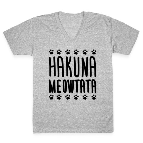 Hakuna Meowtata V-Neck Tee Shirt