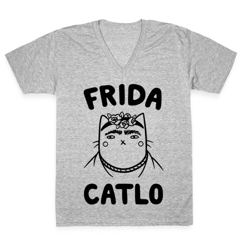 Frida Catlo V-Neck Tee Shirt