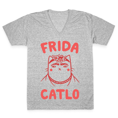 Frida Catlo V-Neck Tee Shirt