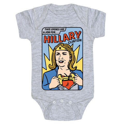 Super Hero Hillary Clinton Baby One-Piece