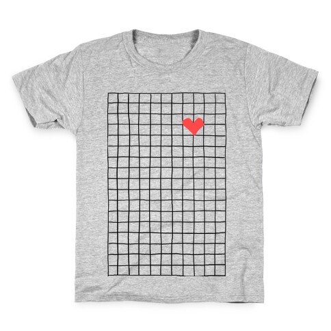 Graph My Heart Grid Pattern Kids T-Shirt