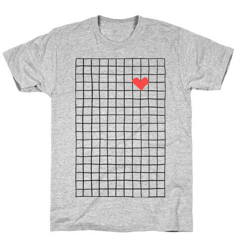 Graph My Heart Grid Pattern T-Shirt