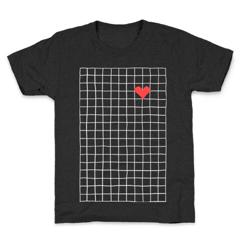 Graph My Heart Grid Pattern Kids T-Shirt