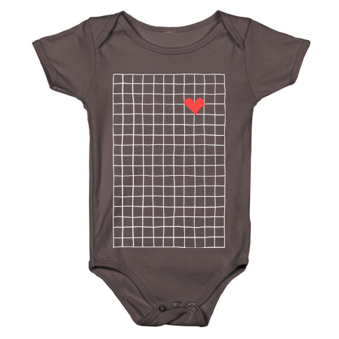 Graph My Heart Grid Pattern Baby One-Piece