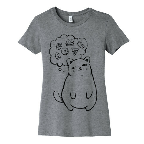 Tubby Cat Food Dreams Womens T-Shirt