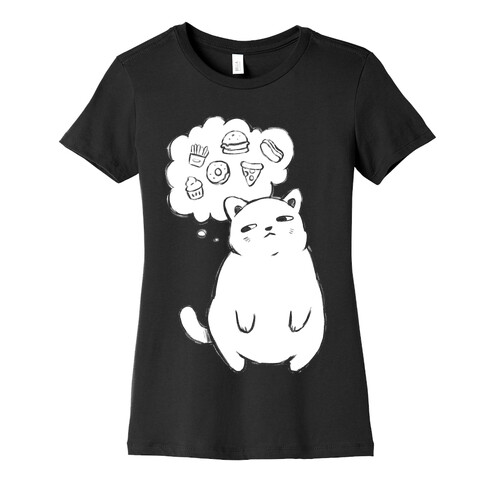 Tubby Cat Food Dreams Womens T-Shirt