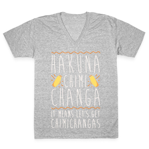 Hakuna Chimichanga Parody V-Neck Tee Shirt