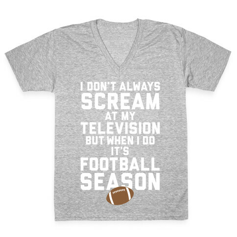 Football Season V-Neck Tee Shirt