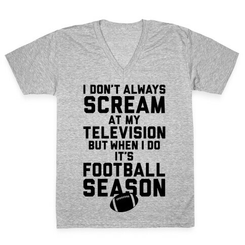 Football Season V-Neck Tee Shirt