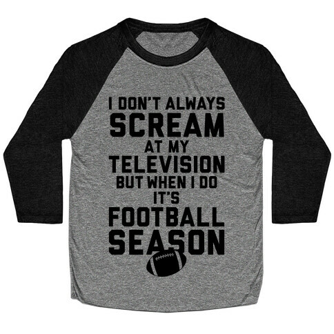 Football Season Baseball Tee