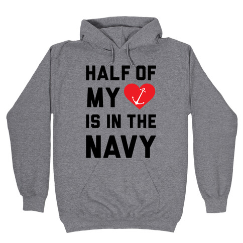 Half My Heart Is In The Navy Hooded Sweatshirt