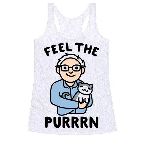 Feel The Purrrn Parody Racerback Tank Top