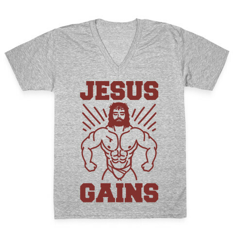 Jesus Gains V-Neck Tee Shirt