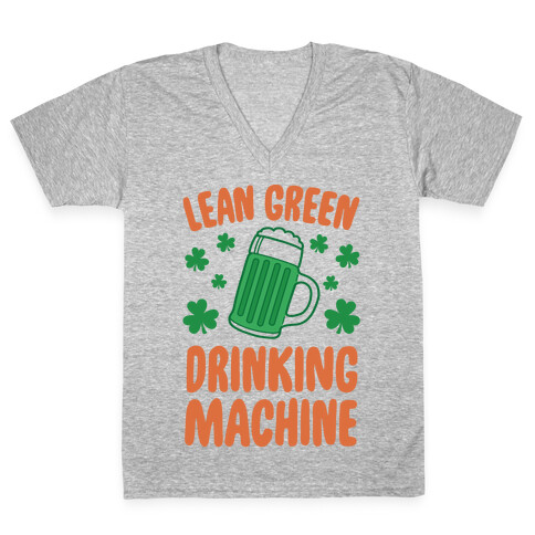 Lean Green Drinking Machine V-Neck Tee Shirt