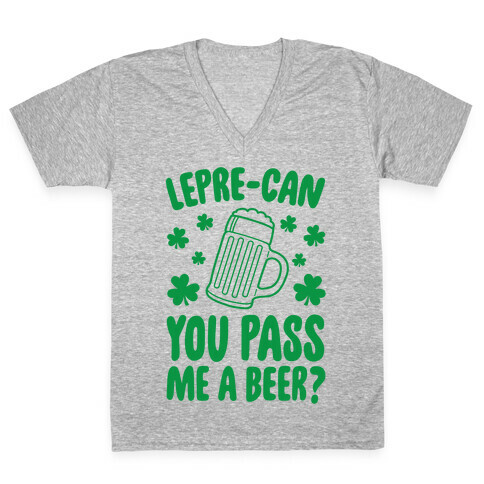 Lepre-Can You Pass Me A Beer? V-Neck Tee Shirt