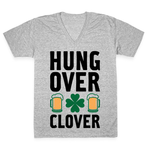 Hungover Clover V-Neck Tee Shirt