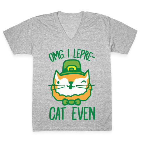 OMG I Lepre-Cat Even V-Neck Tee Shirt