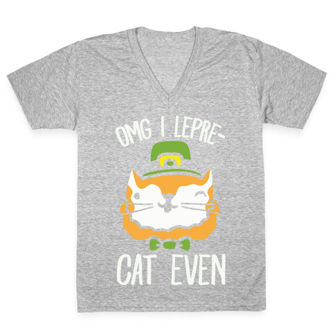 OMG I Lepre-Cat Even V-Neck Tee Shirt