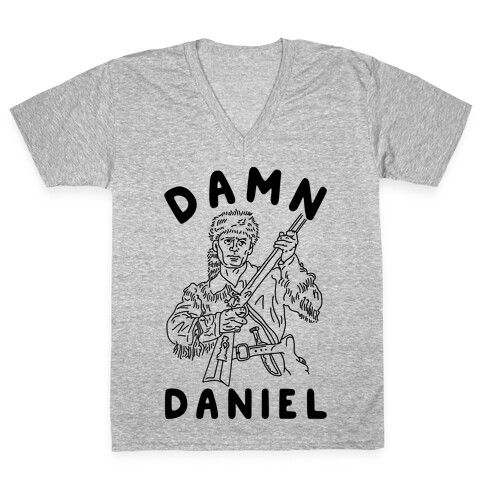 Damn Daniel Boone V-Neck Tee Shirt