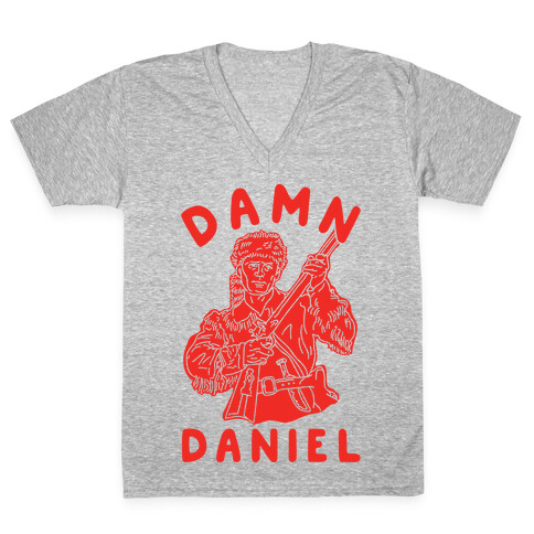 Damn Daniel Boone V-Neck Tee Shirt