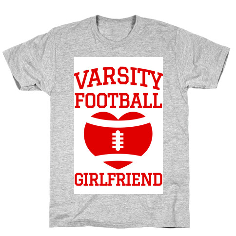 Varsity Football Girlfriend (red) T-Shirt