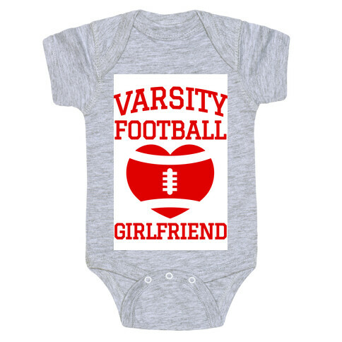 Varsity Football Girlfriend (red) Baby One-Piece