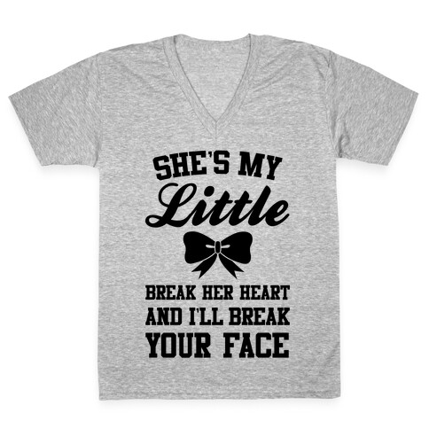 She's My Little V-Neck Tee Shirt