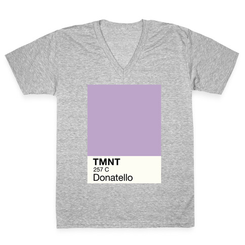 Donatello Color Swatch Parody V-Neck Tee Shirt