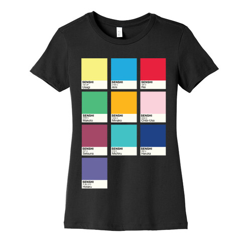 Magical Girl Color Swatch Parody Womens T-Shirt