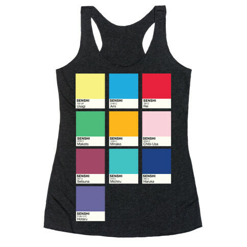 Magical Girl Color Swatch Parody Racerback Tank Top