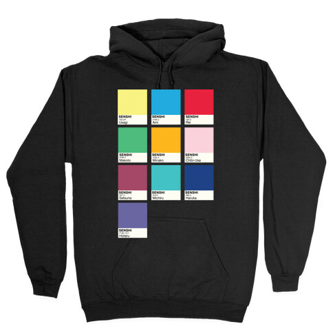 Magical Girl Color Swatch Parody Hooded Sweatshirt