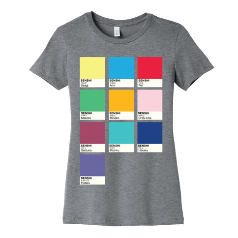 Magical Girl Color Swatch Parody Womens T-Shirt
