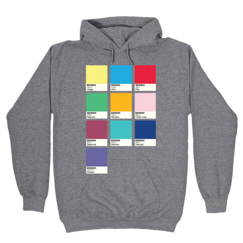 Magical Girl Color Swatch Parody Hooded Sweatshirt