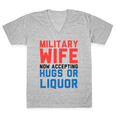 Hugs or Liquor V-Neck Tee Shirt