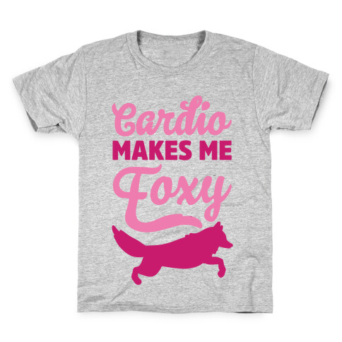 Cardio Makes Me Foxy Kids T-Shirt