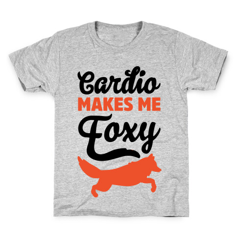 Cardio Makes Me Foxy Kids T-Shirt