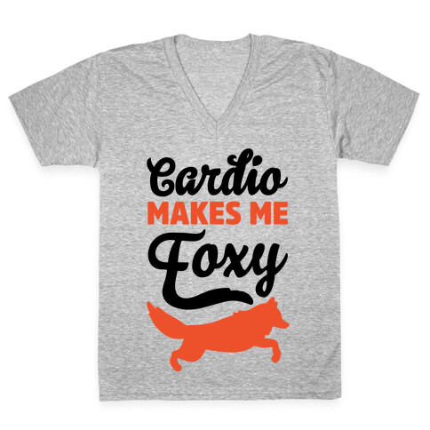 Cardio Makes Me Foxy V-Neck Tee Shirt