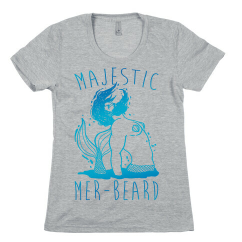 Majestic Mer-Beard Womens T-Shirt
