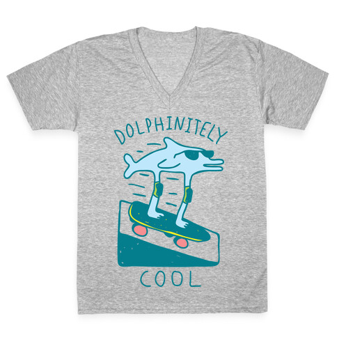Dolphin-itely Cool V-Neck Tee Shirt