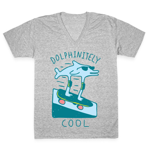 Dolphin-itely Cool V-Neck Tee Shirt