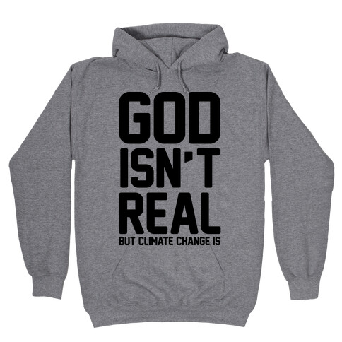 God Isn't Real But Climate Change Is Hooded Sweatshirt