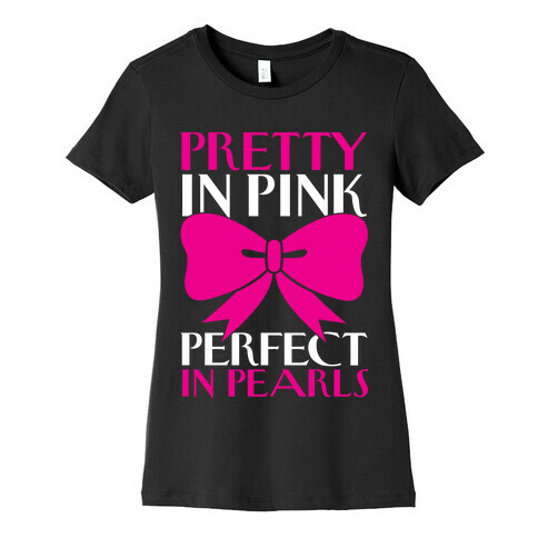 Pink And Pearls Womens T-Shirt