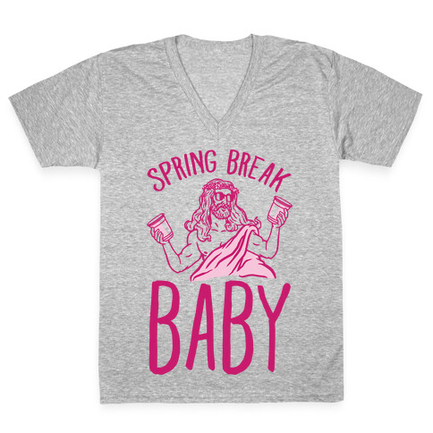 Spring Break Baby V-Neck Tee Shirt