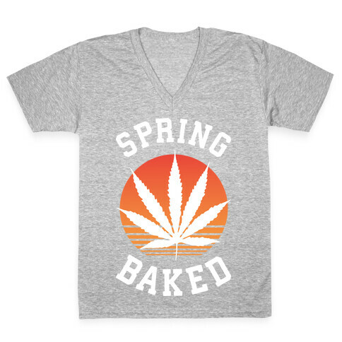 Spring Baked V-Neck Tee Shirt