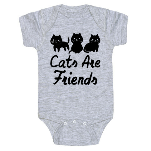Cats Are Friends Baby One-Piece