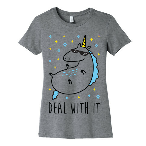 Deal With It Unicorn Womens T-Shirt